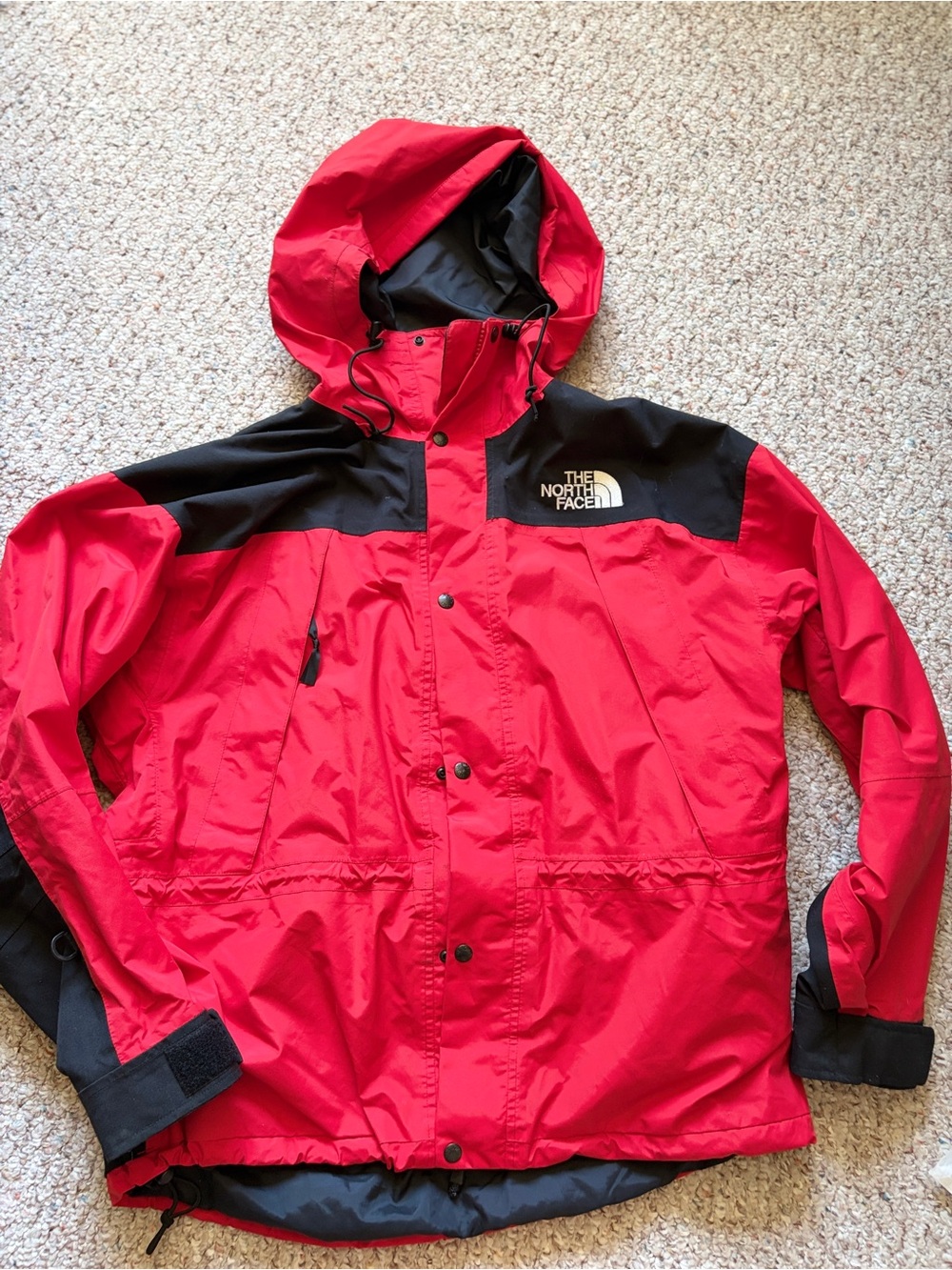Columbia rain coat snow pocket winter jacket red black men’s large